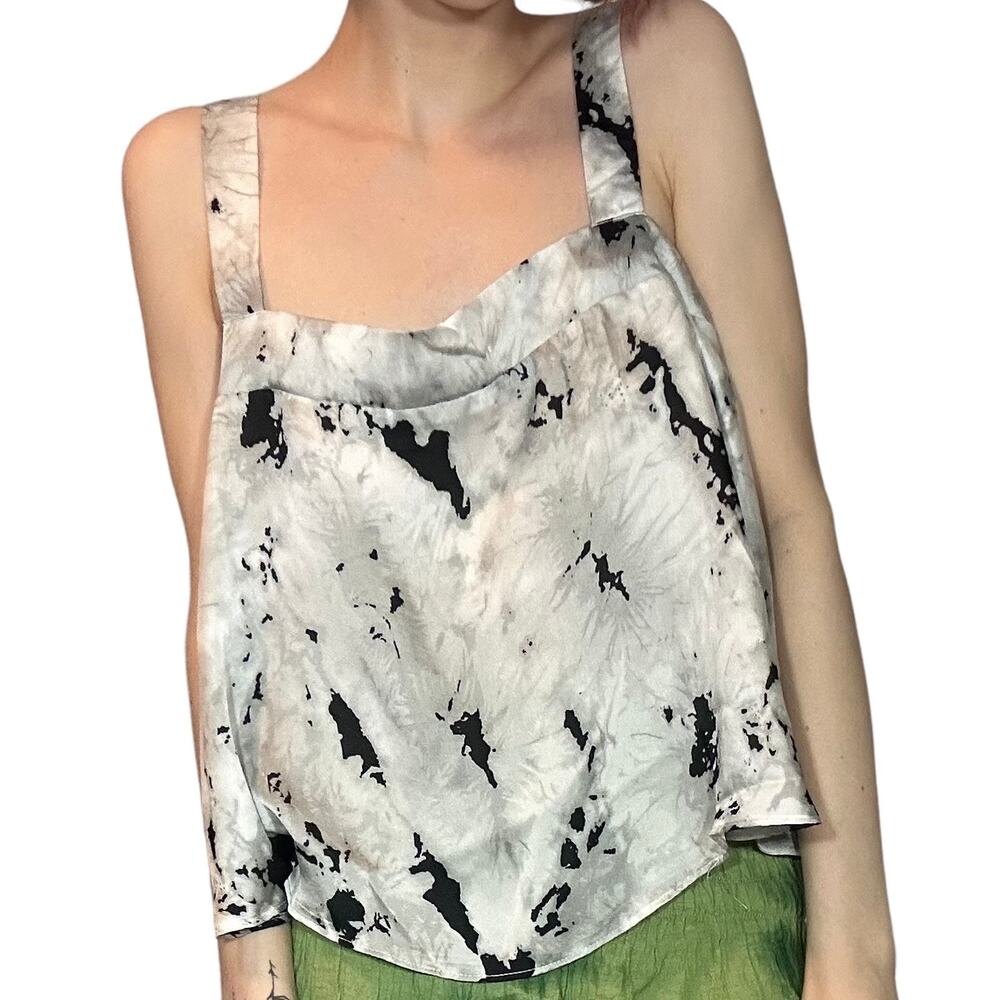 NWT Buddy Love Boho Flowy Satin Tie Dye Slip Top